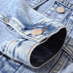 New Fashion Casual Winter Men's Denim <b>Rhinestone</b> <b>Jacket</b> Stand Collar Customized Color Front OEM Service Waterproof Breathable - Product Image 5