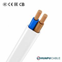 Câble plat à double conducteur BVVB 2x2,5 mm² 450/750V, câblage en cuivre massif gainé, 100 m