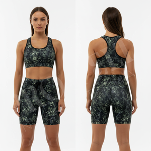 Compression Customized Premium Quality Gym Shorts Camouflage Printed <b>Workout</b> Running Yoga Fitness <b>with</b> <b>Pocket</b> Stretch Shorts - Product Image 3