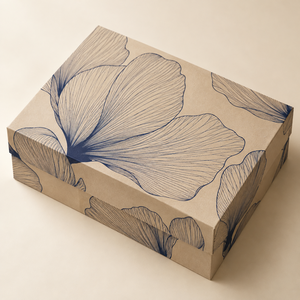 Custom Sand Petal <b>Lid</b> and Base <b>Box</b> for Hand Care <b>Gift</b> Packaging - Product Image 3