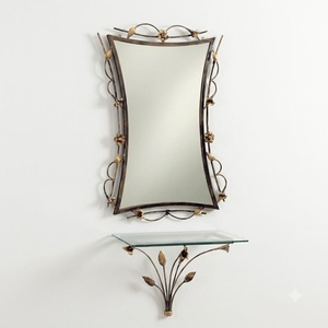 Mesa Consola de Hierro Forjado a Mano Estilo Victoriano Tradicional KHP, Mueble Metálico Antiguo Personalizado para Sala de Estar - Product Image 1