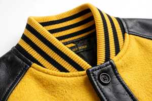 Chaqueta Varsity Transpirable para Hombre, Tallas Grandes, con Mangas de Lana, Bloques de Color, Parches de Letras, Estilo Urbano, Chaqueta de Béisbol con Ribete de Piel de Oveja - Product Image 5