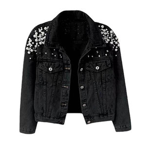 Veste en jean d'hiver personnalisée, élégante, tendance, décontractée, chic, écologique, 100% coton, indispensable dans la garde-robe - Product Image 1