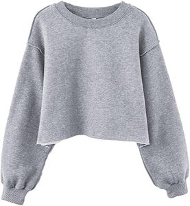 Customized Private Label Fleece Crop <b>Top</b> Women’s Long Sleeve Pullover Cropped Sweatshirt 350GSM Super Soft lightweight Fleece - Product Image 1