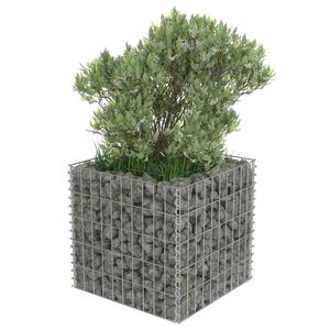 Jardinière surélevée Gabion standard en acier galvanisé argenté - Product Image 4