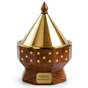 Luxury Handcrafted Wooden Insulated Casserole with Stainless Steel Inner Bowl Premium Food Warmer Decorative Serving Pot Gift - Product Image 1