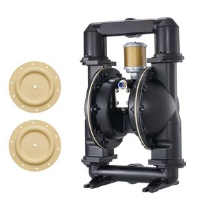 Pompe à double diaphragme pneumatique de 158 GPM, entrée et sortie de 2 pouces, matériau en aluminium, 114 PSI max, pompe de transfert d'huile usagée pneumatique - Product Image 1