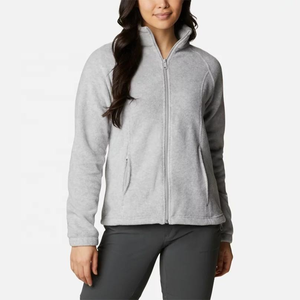 Veste polaire zippée intégrale pour femme, manches raglan, couche intermédiaire, randonnée en extérieur, coupe-vent, chaude, automne-hiver, vente en gros - Product Image 2
