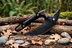 Wholesale THEWIZ CRAFTS Industrial Grade High Carbon Steel Kitchen Survival Hatchet Pizza Cutter <b>Axe</b> 3-Year Warranty Wood <b>Handle</b> - Product Image 2