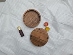 Cuenco de madera hecho a mano para velas |   Recipiente y Portavelas de Madera Natural |   Recipiente Rústico para Velas de Cera de Soja |   OEM y Venta al por Mayor - Product Image 3