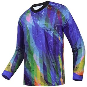 Camiseta de Motocross de Manga Larga para Hombre, Sublimada, de Secado Rápido, para Carreras, con Patrón Negro, Rojo, Amarillo y Blanco, para Todas las Temporadas - Product Image 5