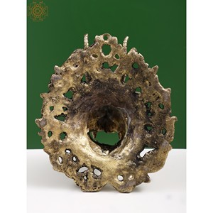 Máscara Yamantaka de latón de 7 pulgadas hecha a mano, soporte para velas colgantes de pared, artículo único de decoración para el hogar - Product Image 4