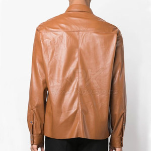 Custom Design <b>Cowboy</b> Leather <b>Shirt</b> Premium Leather Material <b>Cowboy</b> Leather <b>Shirt</b> Durable Craftsmanship Fashion Style - Product Image 2