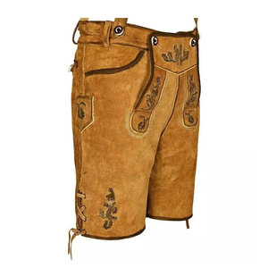 Shorts bavarois en cuir pour hommes à faible MOQ, de haute qualité et respirants, avec sangles, pour la collection 2026 la plus vendue - Product Image 5