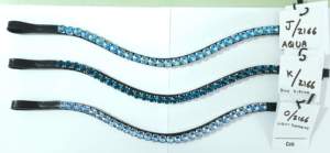 Venta al por mayor de diademas de lujo para caballos con cristales Rivoli de 10 mm, piezas de cuero genuino personalizadas para bridas ecuestres, fabricante. - Product Image 5