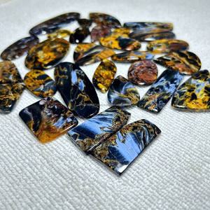 Lote de piedras preciosas de cabujón de Pietersite natural, piedras sueltas pulidas lisas para hacer joyas, forma mixta - Product Image 4