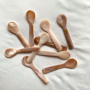 Cuchara de nácar de lujo para servir en restaurante, juego de cucharas de concha hechas a mano para chapado culinario de gama alta - Product Image 3