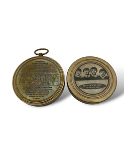 Luxury Handmade Brass Glass Pocket Sundial <b>Compass</b> Vintage Nautical Gift by Tajdaar Handicrafts - Product Image 1