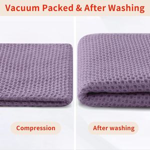 Paquete de 6 Paños de Cocina Ultra Suaves de Algodón 100% con Tejido Waffle, 12 x 12 Pulgadas, de Secado Rápido y Absorbentes, Color Lavanda - Product Image 2