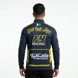 เสื้อแจ็คเก็ตบอมเบอร์รุ่นใหม่ ไซส์พลัส ซิป ¼  โลโก้แบบซับลิเมชั่น กันลม ปักลาย  ผ้าสแปนเด็กซ์/โพลีเอสเตอร์ ทนไฟ สำหรับนักแข่ง - Product Image 4