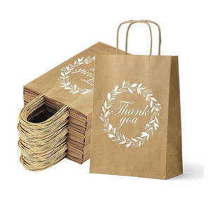 Bolsa de Transporte de Cartón Kraft de Estilo Clásico Ecológica Personalizada, Bolsa de Compras de Cartón para Ropa, Fabricación de Bolsas de Papel para Regalos, Laminación - Product Image 3