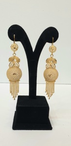 Women's 24K Gold Plated Jewelry Set Necklace Earrings <b>Ring</b> Bracelet Classic Tassel Design Wedding Fashion Alloy Jewelry - Product Image 4