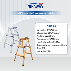 บันไดอลูมิเนียมพับได้ NIKAWA 4 ขั้น 6 ฟุต ล็อคแบบแมนนวล รับน้ำหนักได้ 150 กก. พกพาสะดวก ใช้ในบ้าน อพาร์ทเม้นท์ ซูเปอร์มาร์เก็ต ราคาดีที่สุด - Product Image 6