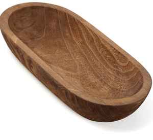 Bol en bois de manguier sur mesure avec incrustation émaillée, pour présentation sur comptoir, vaisselle de cuisine, service et décoration - Product Image 2