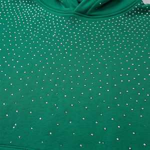 Sweat-shirt à capuche personnalisé pour homme de haute qualité avec strass, fabricant OEM, étiquette privée, sweats à capuche avec strass pour hommes - Product Image 6