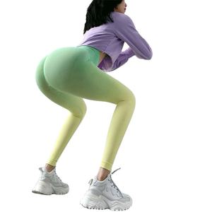 Fitness femmes Leggings solide taille haute Push up pêche cheville longueur jambières d'entraînement jegging décontracté Spandex Legging femme - Product Image 5