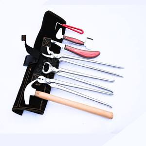 Kit de Herramientas de Herrador de Alta Resistencia con Extractor de Clavos de Pezuña, Limpiador de Pezuñas, Cuchillo de Pezuñas Rainbow, Cortador de Pezuñas, Cortador de Clavos y Martillo - Product Image 6