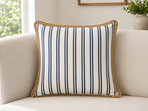 100% Linen Printed Cushion Cover | Luxury Decorative Throw <b>Pillow</b> Cover for <b>Sofa</b>, Bed & Living Room - Product Image 3
