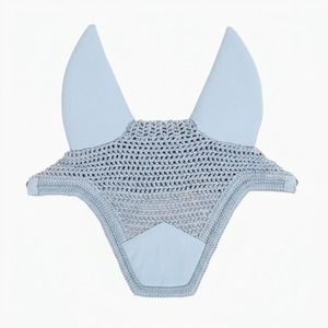 Voile anti-mouches pour chevaux en tissu uni 2026, bonnet d'oreille marron, masque équestre, protection anti-moustiques pour chevaux - Product Image 3