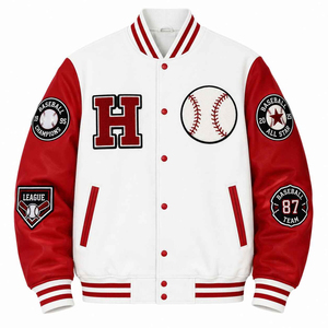 Chaquetas Varsity de Lana de Alta Calidad al por Mayor, Chaquetas Universitarias de Béisbol con Bordado Personalizado para Hombre, Chaquetas Premium - Product Image 1