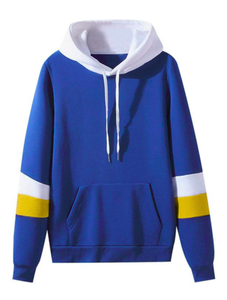 Men Comfortable Hoodie Sweatshirt Color <b>Block</b> Hoodie Sweatshirt Custom Logo Breathable - Product Image 6