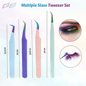 Custom Logo Fiber Tip Tweezers for Eyelash Extension Premium Fiber Grip Lash Tweezers Wholesale Supplier by Bahasa Pro - Product Image 5