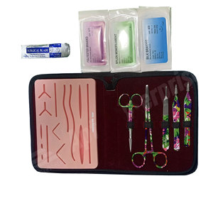 Kit de sutura con almohadilla de silicona grande, instrumentos quirúrgicos manuales, base de acero inoxidable médico, el más vendido al por mayor - Product Image 1