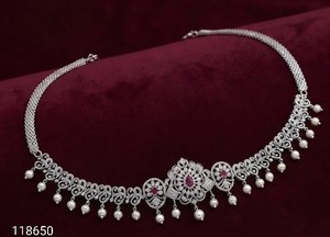 Chaînes de taille longues plaquées or vintage pour femmes, motif déesse Lakshmi, bijoux de corps Kamarbandh avec rubis, idéales pour les fêtes - Product Image 5