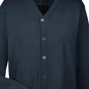New Winter Design Men Black Cotton Knitted Cardigan Embroidered Fraternity Long Sleeve Casual Knitwear OEM Custom Wholesale - Product Image 6