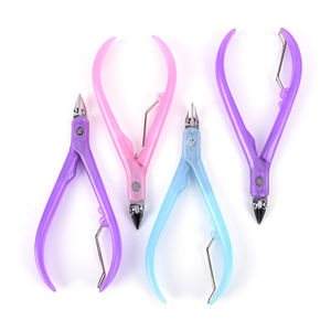Ciseaux coupe-cuticules en acier inoxydable pour ongles et cuticules, avec manche doré, pour peaux mortes, pince de beauté - Product Image 1