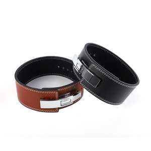 Cinturón de cuero vacuno antideslizante unisex de 15 mm de grosor para levantamiento de pesas, cinturón de fitness con hebilla de palanca para gimnasio y powerlifting, la mejor calidad. - Product Image 1