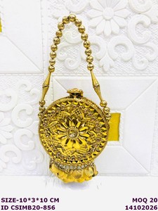 Luxury Handmade Satin Floral <b>Clutch</b> Purse for Women | Designer Evening Party <b>Wedding</b> <b>Clutch</b> with Pearl and Ring Strap - Product Image 2