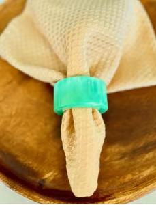Wood Resin Napkin <b>Rings</b> Round Table Decor Handcrafted Dinner Napkin Holders for Wedding Party Home Dining - Product Image 2