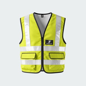 Veste de sécurité haute visibilité personnalisée avec logo, multi-poches, bande réfléchissante, certifiée CE, en polyester, pour ingénieurs, travail haute visibilité - Product Image 3