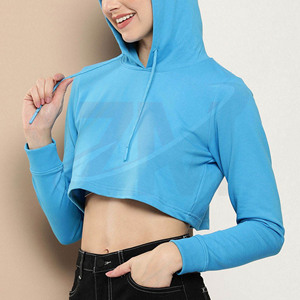 Sweat à capuche oversize bleu ciel pour femme, coupe décontractée, style streetwear, mode automne, designs de logo personnalisés - Product Image 2