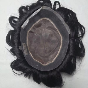 Perruque toupet en cheveux humains mono de qualité supérieure, origine Taz Hair Autriche, style Bangladesh, avec des ondulations naturelles et profondes - Product Image 1