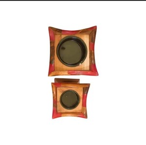 Trending sandalwood Bakhoor Burner Wood & Resin with Black Metal Insert All-season Mubakhar Burner Fragrance Aromatic <b>Diffuser</b> - Product Image 3