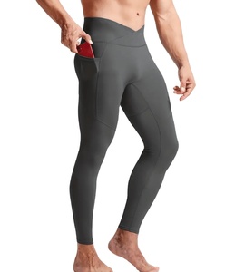 Leggings de Compresión para Gimnasio para Hombre OEM, Secado Rápido, Deportivos, con Bolsillo, Largos hasta el Tobillo, Estampado por Transferencia de Calor, Spandex/Poliéster Elástico - Product Image 5