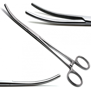 High Quality German Stainless Steel Manual Pean Hemostat Forceps Straight Curved Surgical Veterinary Lab Instruments Class II - Product Image 1