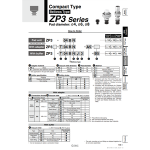 SMC Pneumatics Vacuum Pad ZP3-06BU <b>Material</b> <b>Handling</b> <b>Equipment</b> <b>Part</b> - Product Image 2
